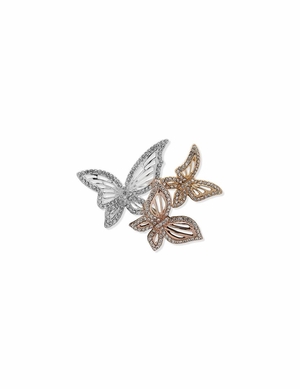 Broches Anne Klein Trio Crystal Butterfly Brooch   | VIB-6325423